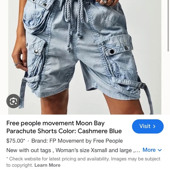 NWT Free People Moon Bay Parachute Shorts - Picture 5 of 5